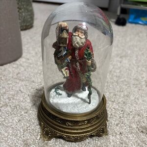 Vtg Franklin Mint Father Christmas Francis Klein Lighted Lantern Globe Limited E
